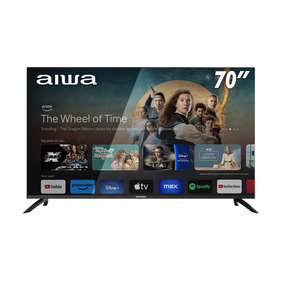 Aiwa 70 AW70B4QFG QLED Smart, Google TV Televisor Aiwa 70" QLED - Google TV.