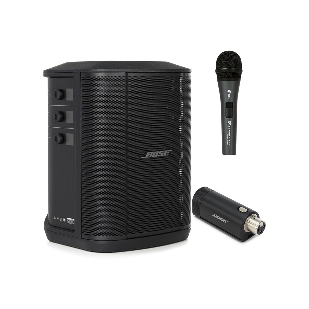 Bose S1 Pro+ 869583-1110 (with Sennheiser Handheld Mic and Mic Transmitter) (1) Corneta Bose S1 Pro+ - Sennheiser Handheld Mic