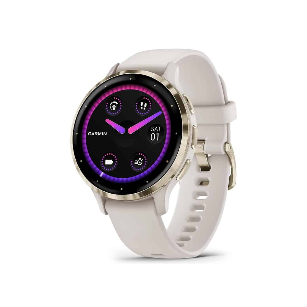 Garmin Venu 3S (010-02785-04), Soft Gold Stainless Steel Bezel with Ivory Case and S Reloj Inteligente Garmin Venu 3S