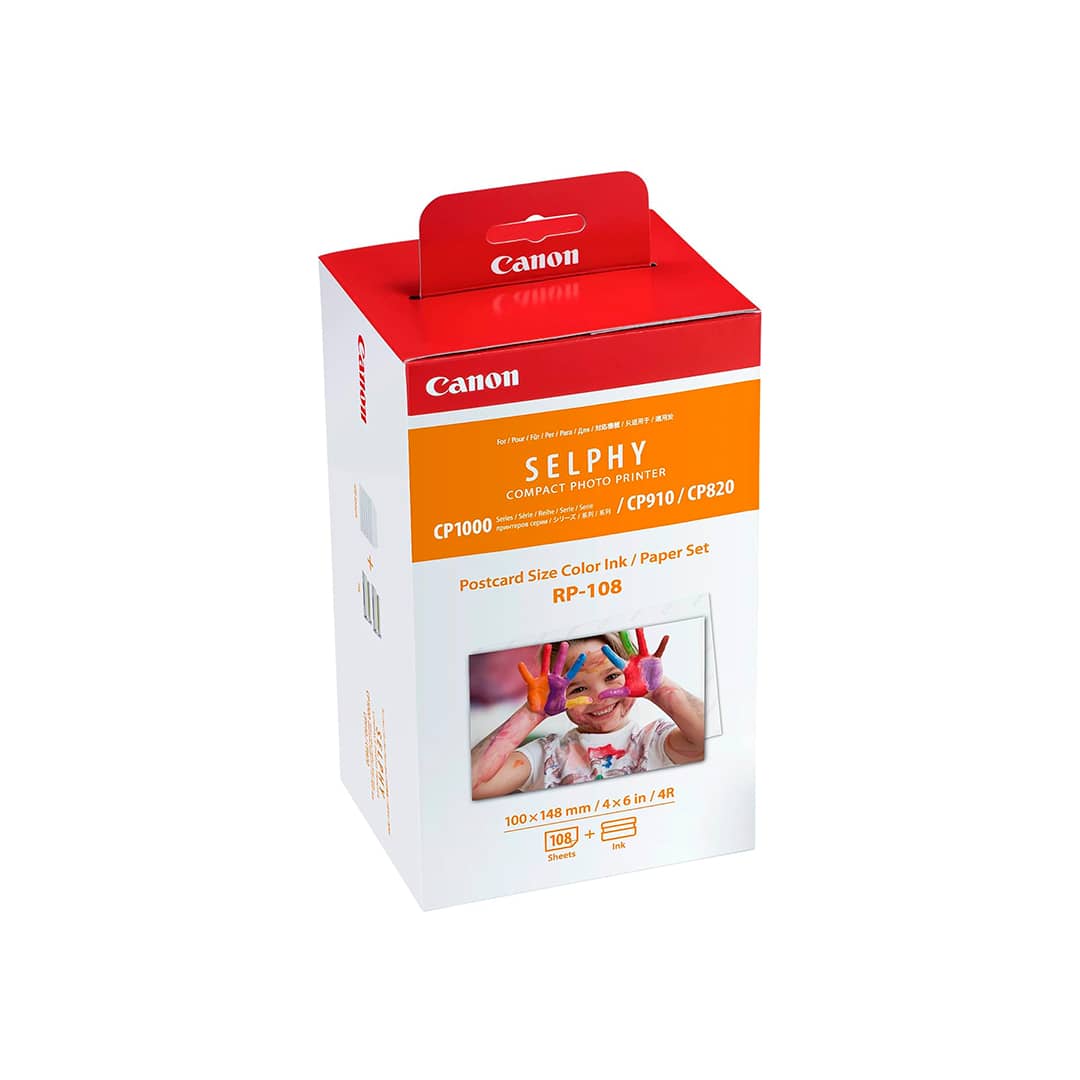 Canon Selphy CP RP-108 Postcard Size Color Ink Paper Set Paper Set Canon Selphy CP RP-108 - Postcard Size Color Ink