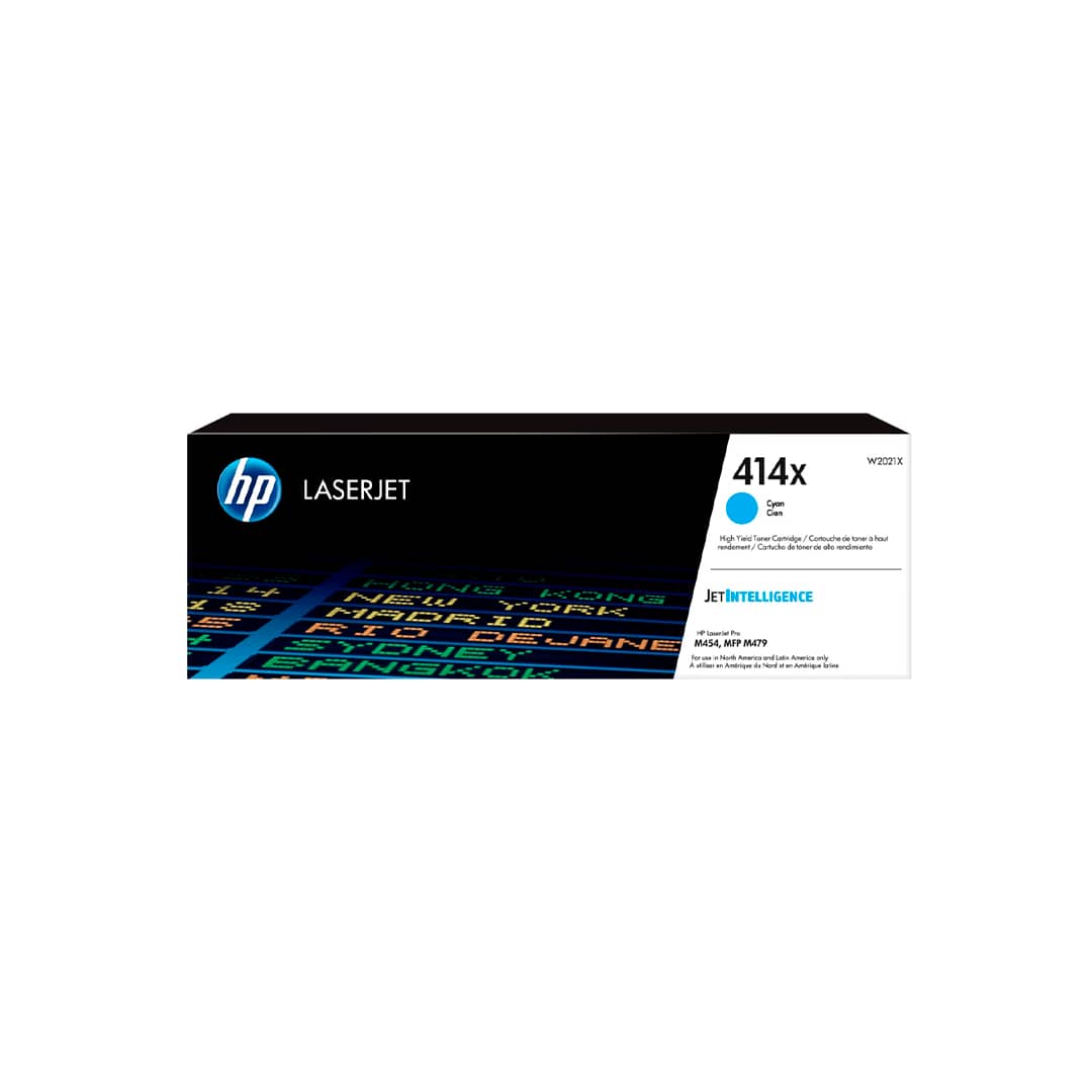 HP LaserJet Toner Cartridge 414X (W2021X), Cyan Toner HP LaserJet Cartridge 414X