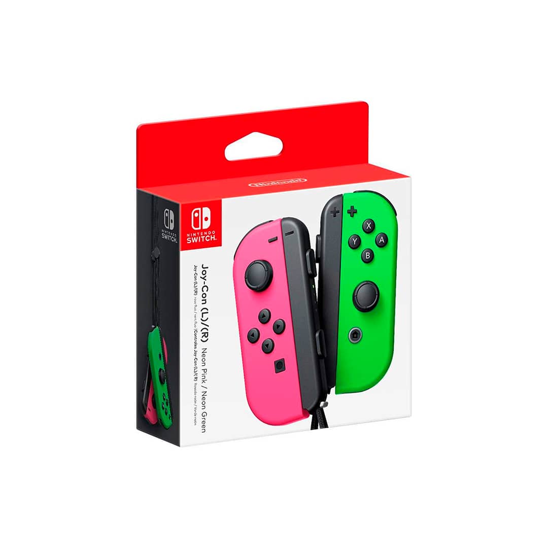 Nintendo Control Pair Joy-Con (L) (R), Green & Neon Pink Control Nintendo Pair Joy-Con (L)/(R)