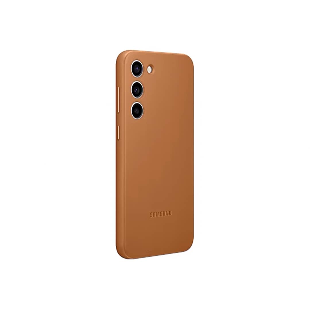 Samsung Leather Case (EF-VS911) for Galaxy S23, Camel Case Samsung Leather - Galaxy S23