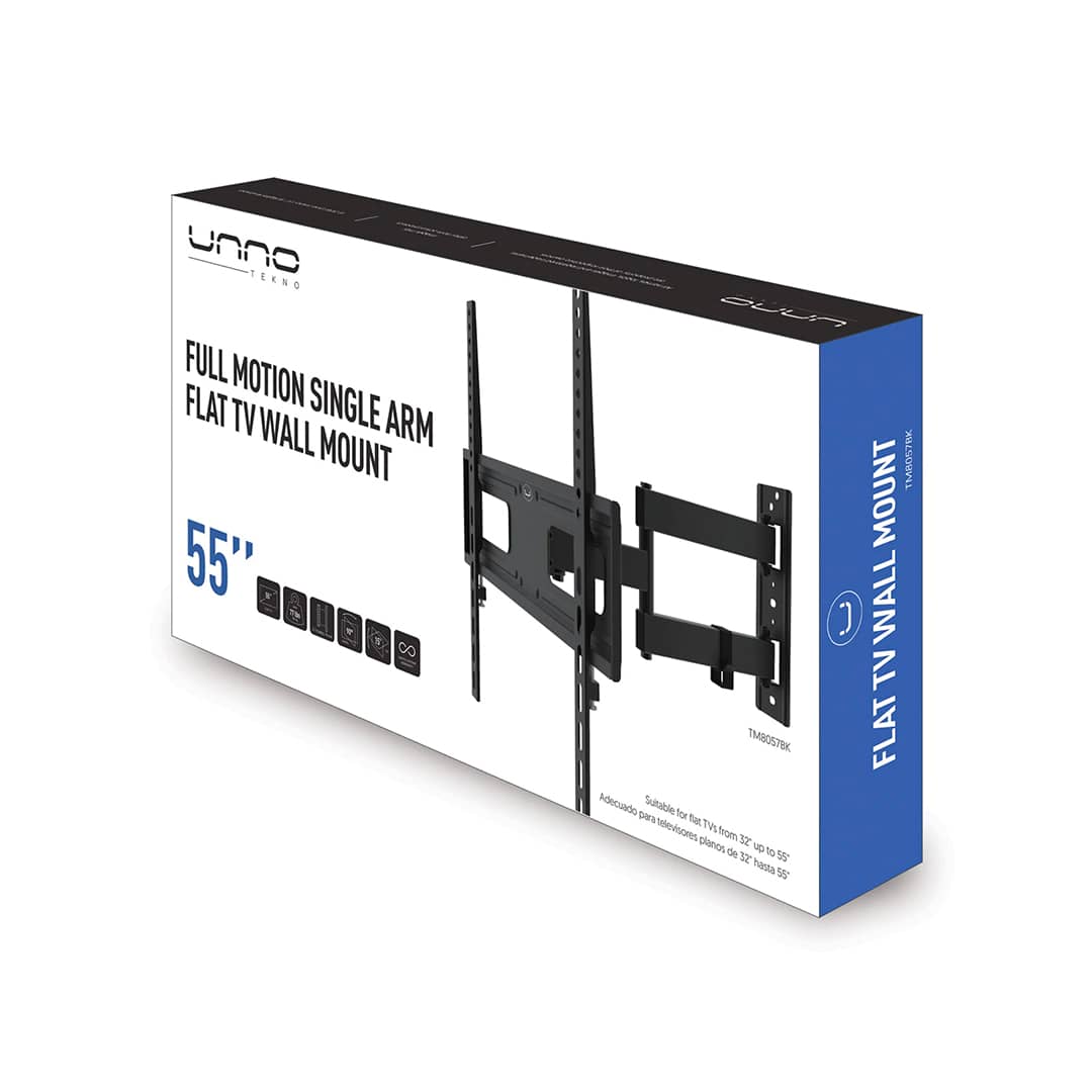Unno Tekno. 32 - 55. Single Arm. TM8057BK -4 Base Unno Tekno 32" - 55" - Single Arm / TM8057BK