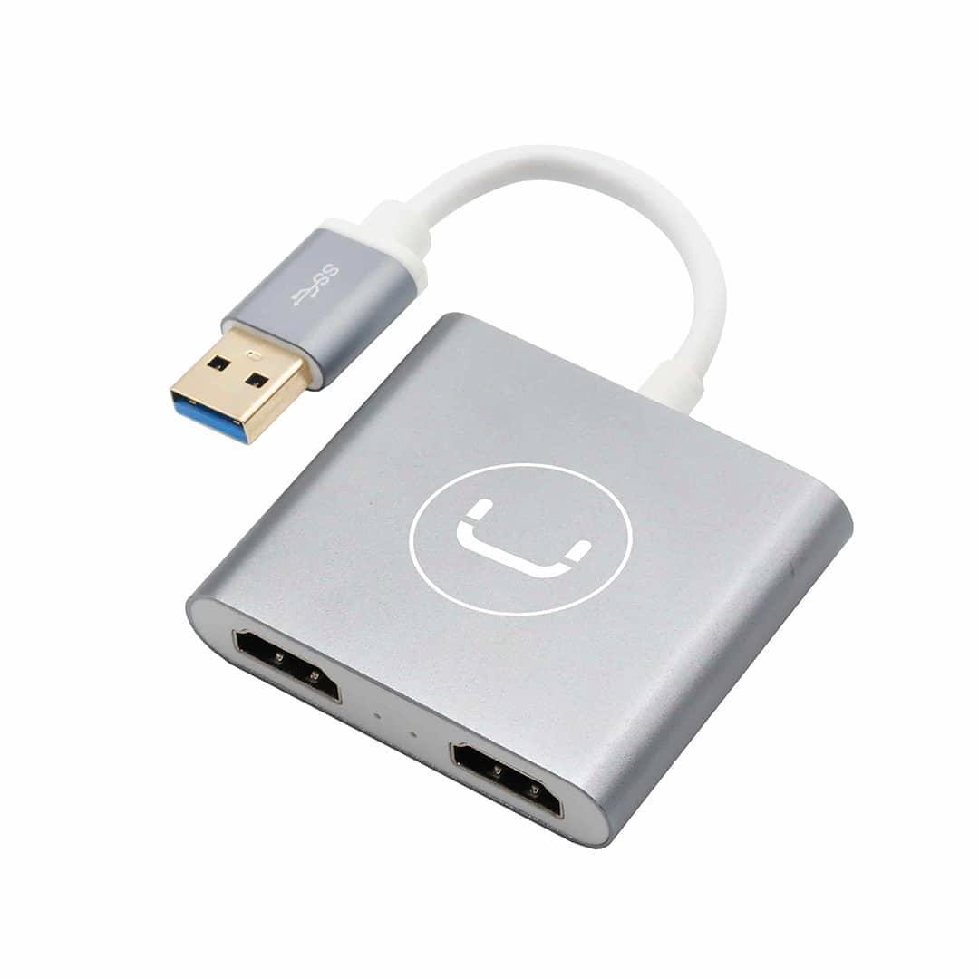 Unno USB-A to Dual HDMI Adapter (HB1102SV) Adaptador Unno Tekno - USB-A a Dual HDMI