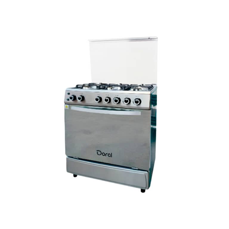 Doral Moscu Cocina a Gas de 6 Hornillas con Tapa y Encendido DO-306HCHX, Inox (2)