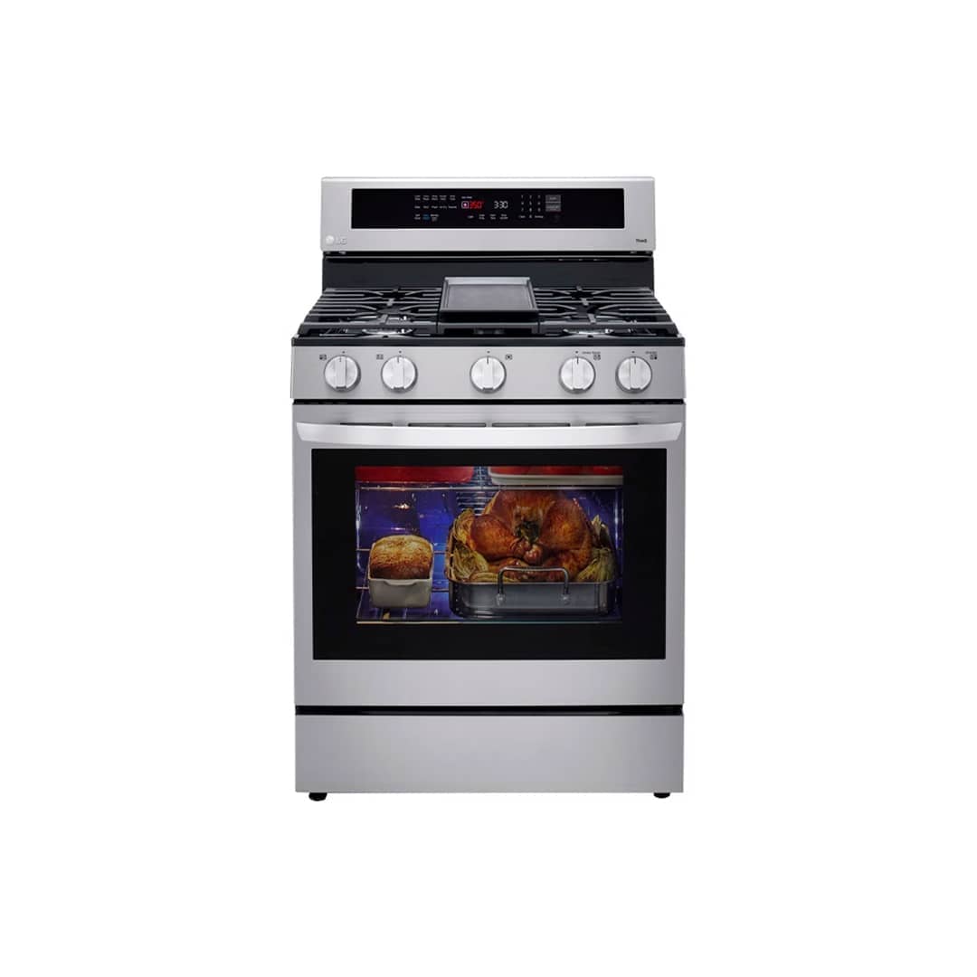 LG Estufa a Gas 5.8p³ InstaView con Wi-Fi (LRGL5825F) con Freidora de Aire. -5 Cocina LG InstaView - InstaView / LRGL5825F / Gas