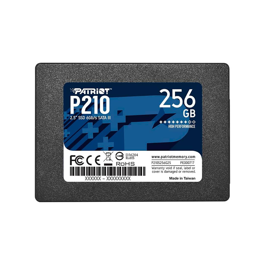 Patriot 25 SSD SATA III P210 256GB (9SE00096-P210S256G25) Disco Sólido Patriot P210 SSD SATA III 25" - 256GB