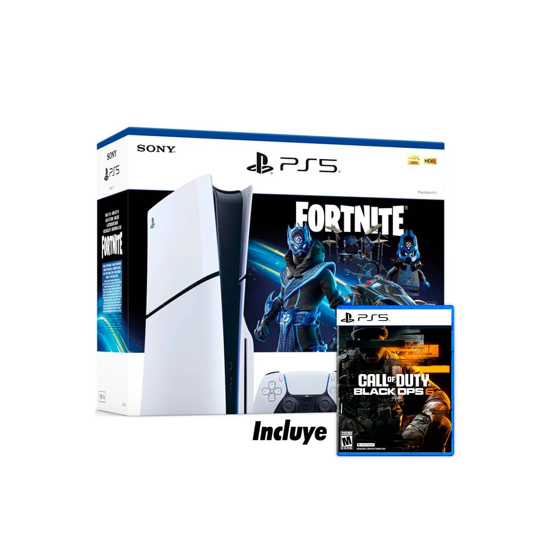 Sony Playstation 5 Slim Disc Drive Fortnite + Call Of Duty CFI-2016 (USA) 1TB, White Consola Sony Playstation 5 Slim Disc Drive Fortnite + Call Of Duty - (USA) / 1TB