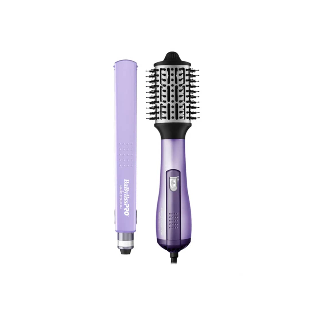 BaBylissPRO Nano Titanium Combo de Plancha 1 & Cepillo de Aire BNTLVPP44 Combo Plancha y Cepillo de Aire BaBylissPRO BNTLVPP44