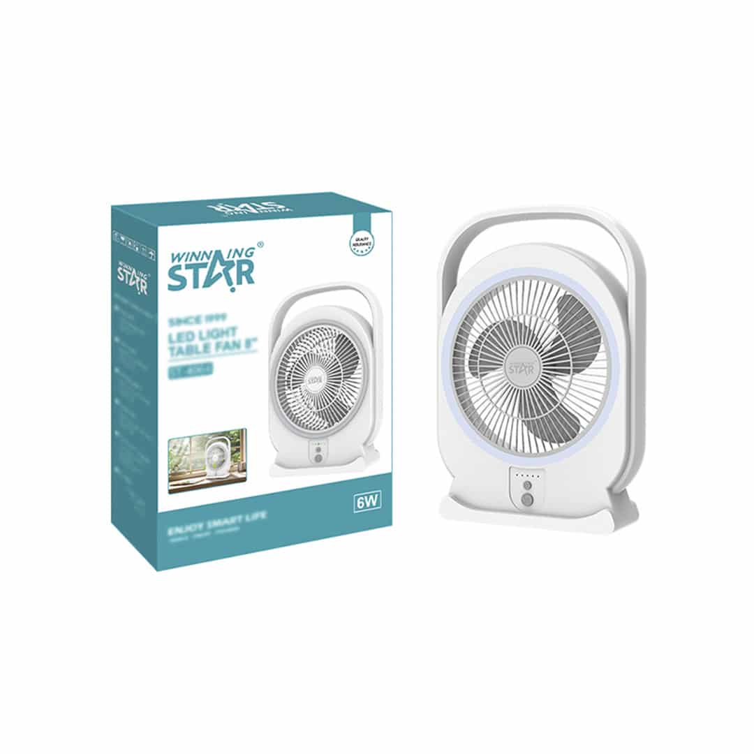 WINNINGSTAR Ventilador de Mesa con Luz LED 8 ST-4064 (1) Ventilador de Mesa WINNINGSTAR ST-4064 - 8" / Luz LED