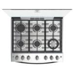 Cocina Whirlpool a gas 30” – 6 quemadores / Acero - LWFR5000D