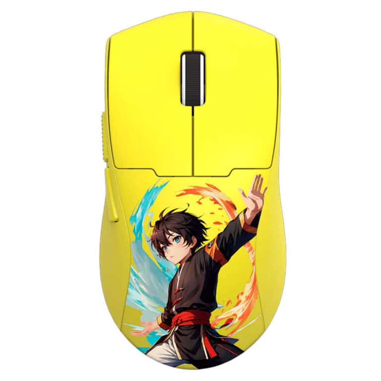 Redragon K1NG MAX M918AKB-PRO Anime 1K Hz 3-Mode Wireless Gaming Mouse, Yellow (4)