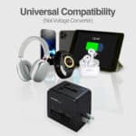 Argom Tech Adaptador de viaje universal con puertos PD y USB QC3.0 ARG-AC-0298BK (4)