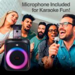 Argom Tech Altavoz inalámbrico Bluetooth premium Rave Box 65 con espectáculo de luces LED ARG-SP-4050BK (1)