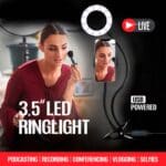 Aro de luz LED Argom Tech SpotLight 9300 de 3,5” con abrazadera / ARG-LP-9300BK - Imagen 3