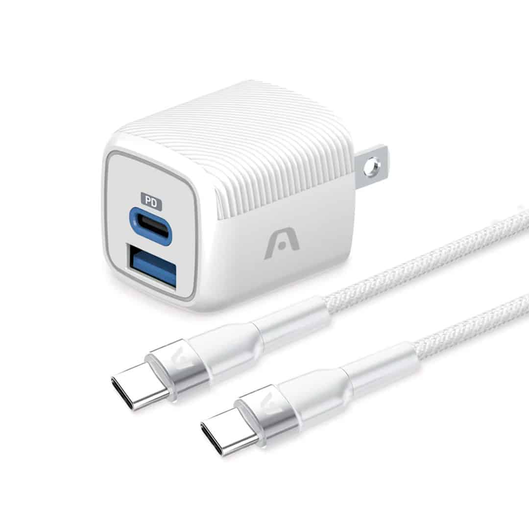 Argom Tech CHARGEPACK Two-Port Fast Charger with Type-C Cable 1.8m ARG-AC-0155WT (1) Argom Tech CHARGEPACK Two-Port Fast Charger with Type-C Cable 1.8m ARG-AC-0155WT (1)