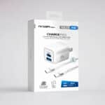 Argom Tech CHARGEPACK Two-Port Fast Charger with Type-C Cable 1.8m ARG-AC-0155WT (1)Argom Tech CHARGEPACK Two-Port Fast Charger with Type-C Cable 1.8m ARG-AC-0155WT (1)