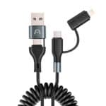 Argom Tech Cable 4 en 1 con Carga Rápida 60 W 1.5 Metros ARG-CB-0071BK (4)