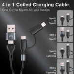 Argom Tech Cable 4 en 1 con Carga Rápida 60 W 1.5 Metros ARG-CB-0071BK (4)