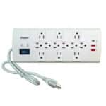 Energizer Interructor de Sobrecarga YC-312FS-3U-P, 12 Tomas, 3 Puertos (2 USB-A, 1 USB-C), Cable de 60cm (2)