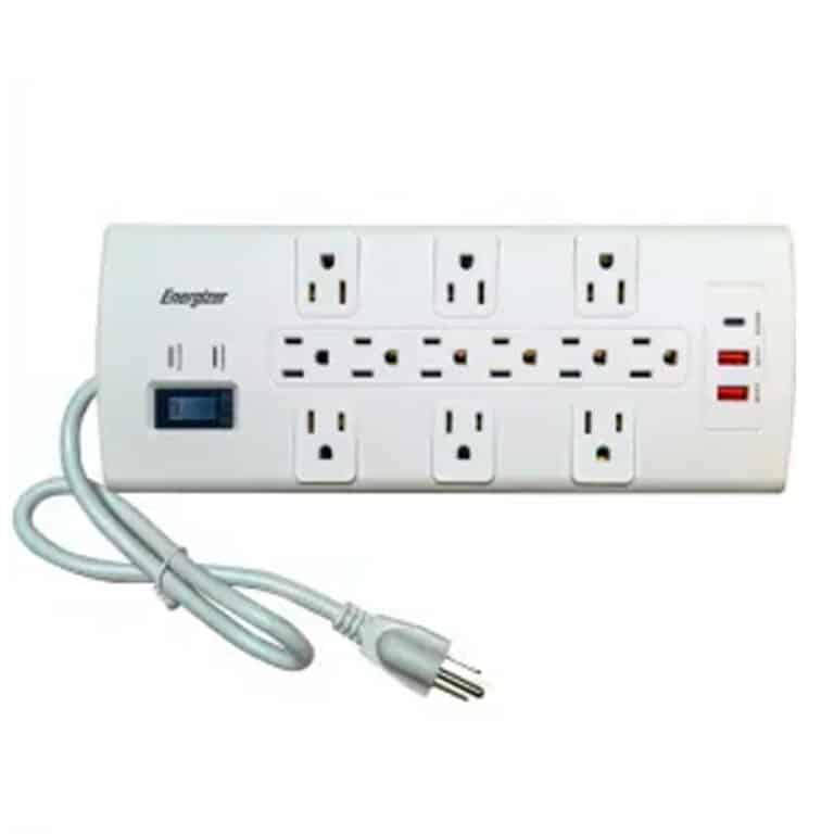 Energizer Interructor de Sobrecarga YC-312FS-3U-P, 12 Tomas, 3 Puertos (2 USB-A, 1 USB-C), Cable de 60cm (2)
