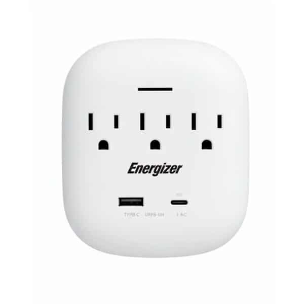 Energizer Regleta Ovalada YB-103-2U-P, 3 Tomas