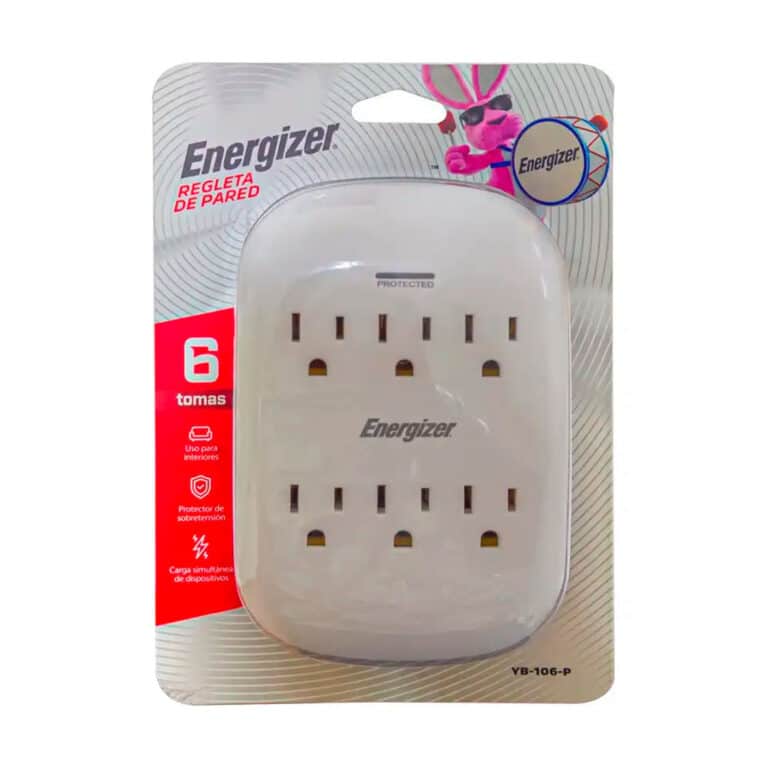 Energizer Regleta Ovalada YB-106-P, 6 Tomas