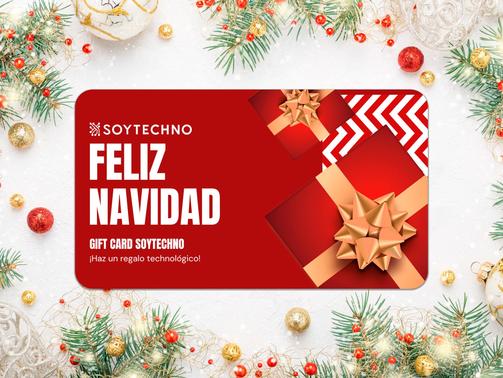 Mesa de trabajo 1 Tarjeta de Regalo Feliz Navidad - Gift Card - Imagen 1