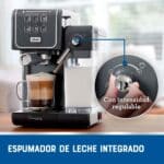 Oster Cafetera PrimaLatte 2 Touch, Panel Táctil, 19 Bar de Presión, Gris, BVSTEM6801M (1)