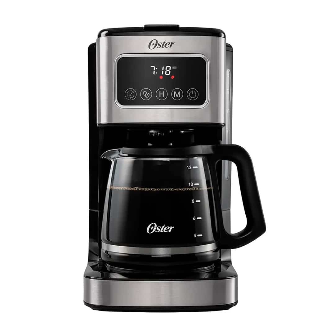 Oster Cafetera Programable, Pantalla Táctil, Jarra de Vidrio, 12 Tazas, Negro y Acero Inoxidable, BVSTDC4403 (1) (1) Oster Cafetera Programable, Pantalla Táctil, Jarra de Vidrio, 12 Tazas, Negro y Acero Inoxidable, BVSTDC4403 (4) (1)