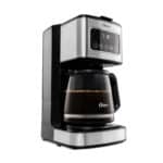 Oster Cafetera Programable, Pantalla Táctil, Jarra de Vidrio, 12 Tazas, Negro y Acero Inoxidable, BVSTDC4403 (4) (1)