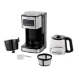 Oster Cafetera Programable, Pantalla Táctil, Jarra de Vidrio, 12 Tazas, Negro y Acero Inoxidable, BVSTDC4403 (4) (1)