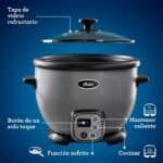 Oster Olla Arrocera Multiusos CKSTRC8029S con Función de Sofrito con Recubrimiento Antiadherente, Plateado (4)