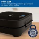 Oster Sandwichera Compacta con Platos Hondos CKSTSM400, Negro (4)