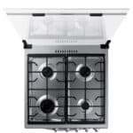 Samsung Cocina a Gas 4 Hornillas NX24BG45411VAP Silver Look, Black (3)