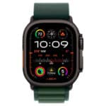 Apple Watch Ultra 2 (GPS + Cellular) 49mm, (MX4Q3LWA) Black Titanium Dark Green Alpine Loop S (2)