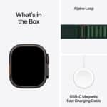 Apple Watch Ultra 2 (GPS + Cellular) 49mm, (MX4Q3LWA) Black Titanium Dark Green Alpine Loop S (2)