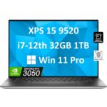 Dell XPS 15 9520 (X9520-I7-3050), Intel Core i7-12700H, 16GB, 512GB SSD, GeForce RTX 3050 8GB, 15.6, US, W11 (1)