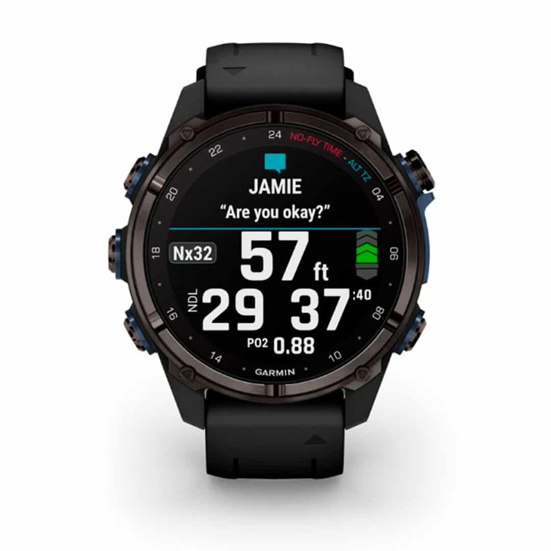 Garmin Descent Mk3i 43 mm (010-02753-10), Carbon Gray DLC Titanium with Black Silicone Band (2) Garmin Descent Mk3i 43 mm (010-02753-10), Carbon Gray DLC Titanium with Black Silicone Band (1)
