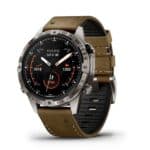 Garmin MARQ Adventurer (Gen 2) 010-02648-33 with LeatherFKM Hybrid Watch Strap, Black Silicone Rubber Watch Strap (1)