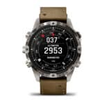 Garmin MARQ Adventurer (Gen 2) 010-02648-33 with LeatherFKM Hybrid Watch Strap, Black Silicone Rubber Watch Strap (1)