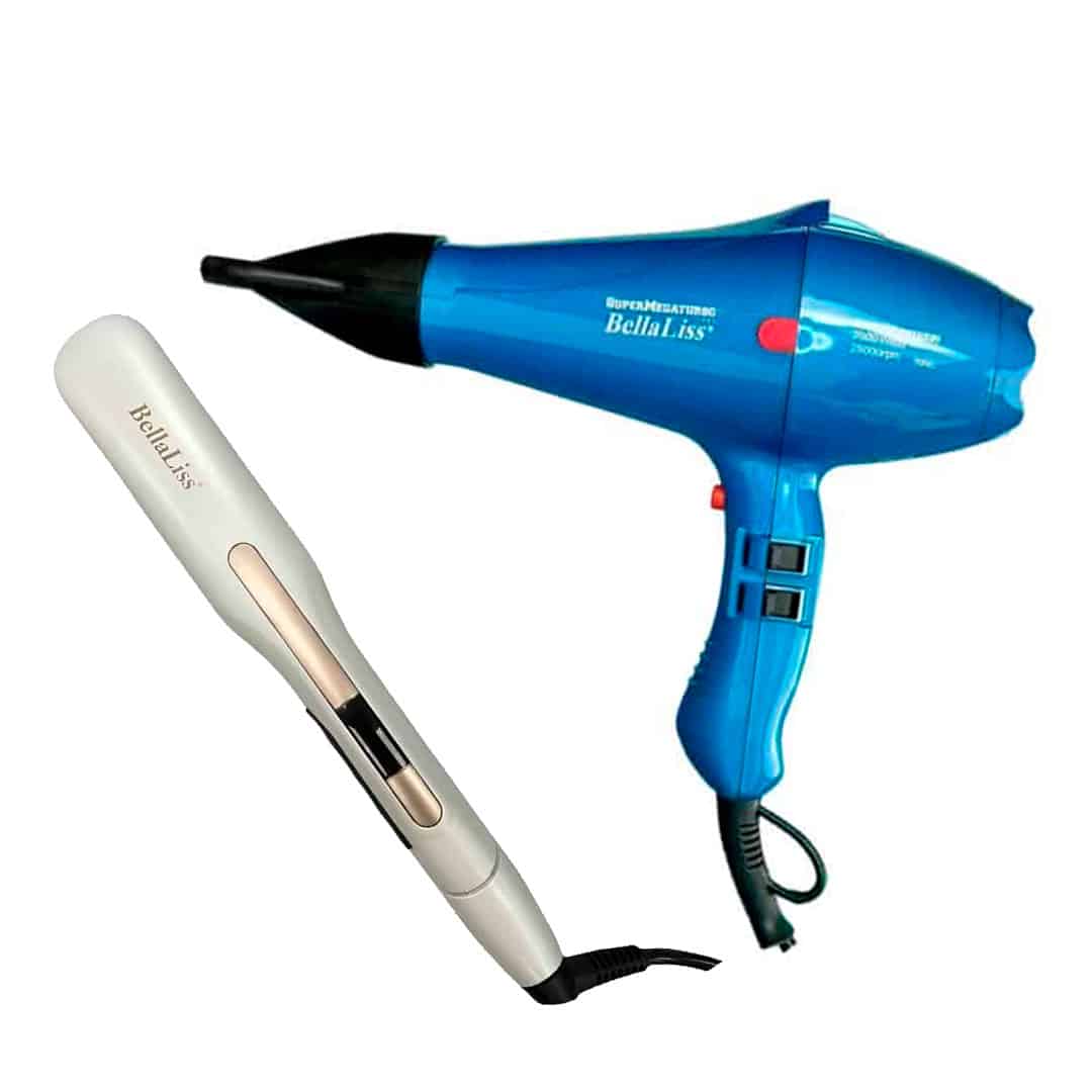 BellaLiss Secador Super Megaturbo Magic, BELLA-6630A, Azul + Plancha BELLA-739A (1) BellaLiss Secador Super Megaturbo Magic, BELLA-6630A, Azul + Plancha BELLA-739A (1)