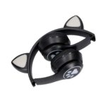 Cat Ear Wireless Headphone P33M Black LED Wireless Headphones with 7 Color Light (3)