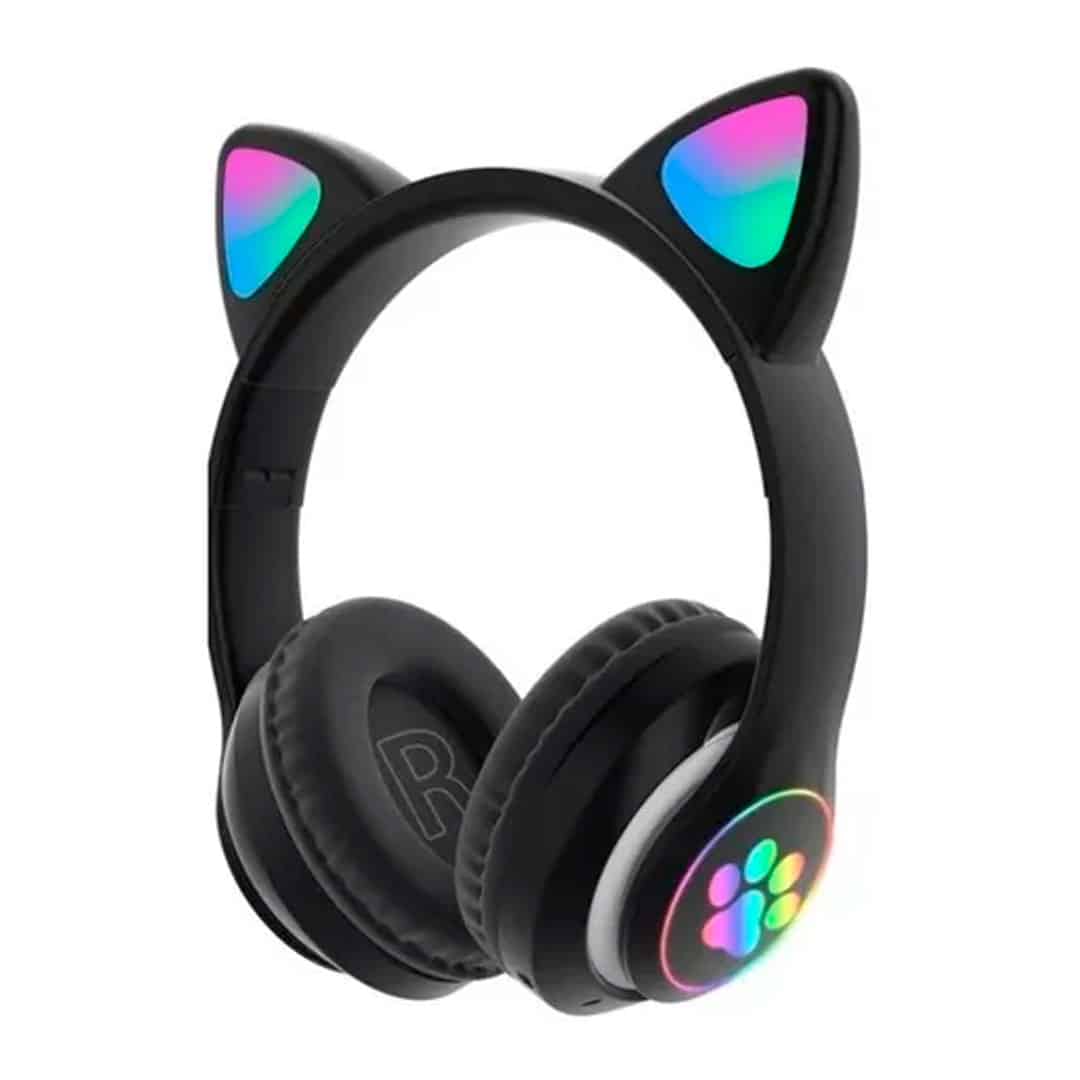 Cat Ear Wireless Headphone VZV-24M Black LED Light Cat Ear Wireless Headphone VZV-24M Black LED Light