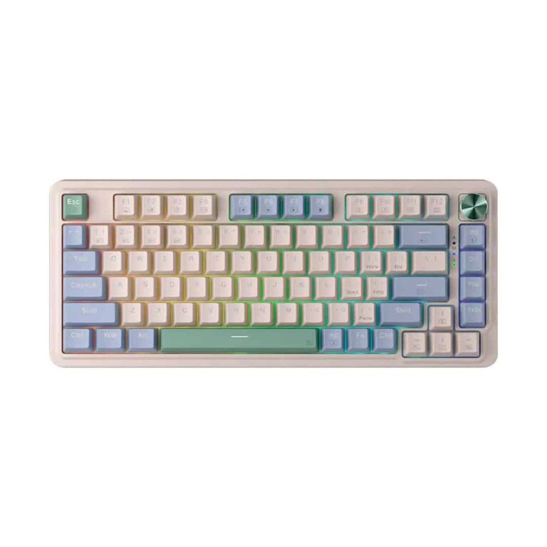 Redragon Ucal Pro K673CPG RGB PRO Gaming Keyboard CreamPurpleGreen SPA (1)