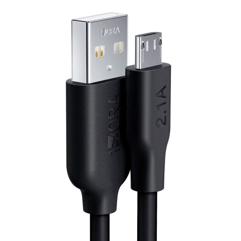 1HORA 1M Cable Micro 2.1A de Carga y Datos CAB236, NegroBlack (1)