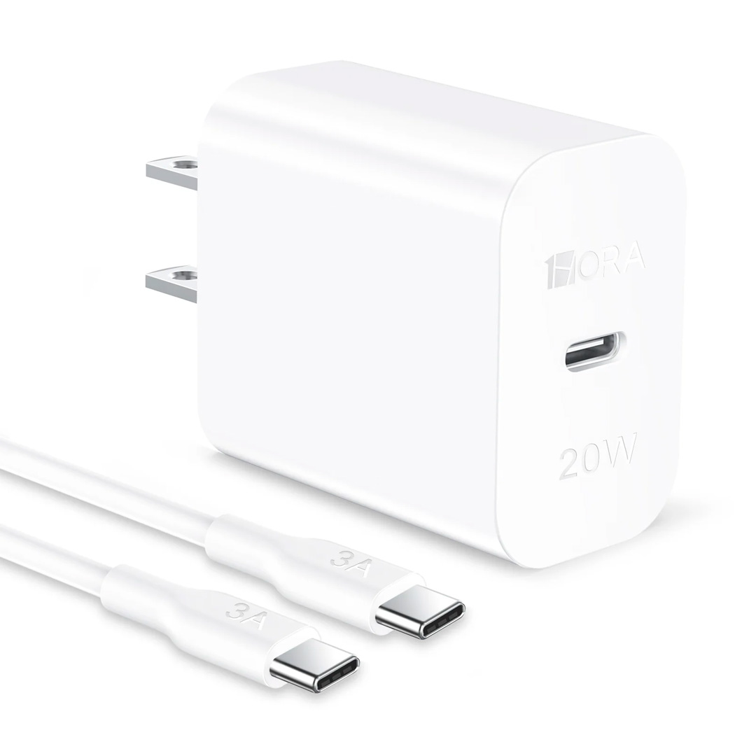 1HORA Cargador GaN 20W Incluye Cable Tipo-C 3A GAR153, Blanco White (1) 1HORA Cargador GaN 20W Incluye Cable Tipo-C 3A GAR153, Blanco White (1)