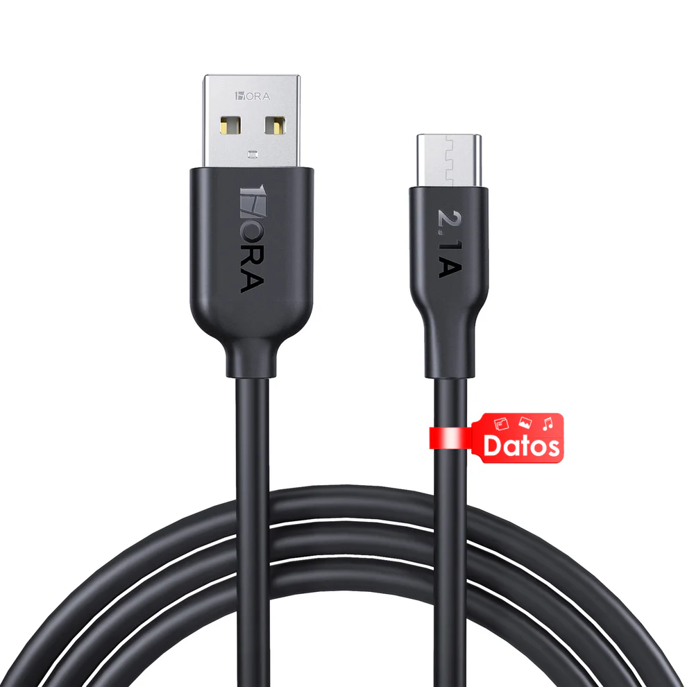 Cable de carga 1HORA Tipo C 2.1A de - 1M - CAB237 Cable de carga 1HORA Tipo C 2.1A de - 1M - CAB237