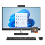 HP 27-cr0044 27 Touchscreen, AMD Ryzen 7 7730U, 32GB, 1TB SSD, W11, Jet Black